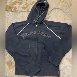 Rocawear Y2K size small Navy Hoodie with Embroidered Logo